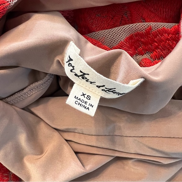 For Love and Lemons San Marcos red lace open back mini dress - Picture 10 of 10